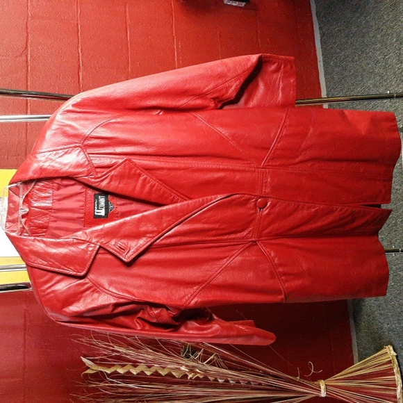 Comint Jackets & Blazers - Comint Red Leather Jacket